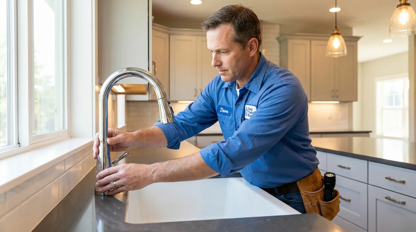 Kitchen faucet installation by Johns Plumbing LLC in Clarion